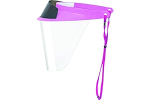 Pac-Dent iVisor Plus Reusable Face Shield Kit, Full Face Protective Shield with Anti-Fog Coating and Cinch Cord, Adjustable to Comfortably Fit All Head Sizes, Pink
