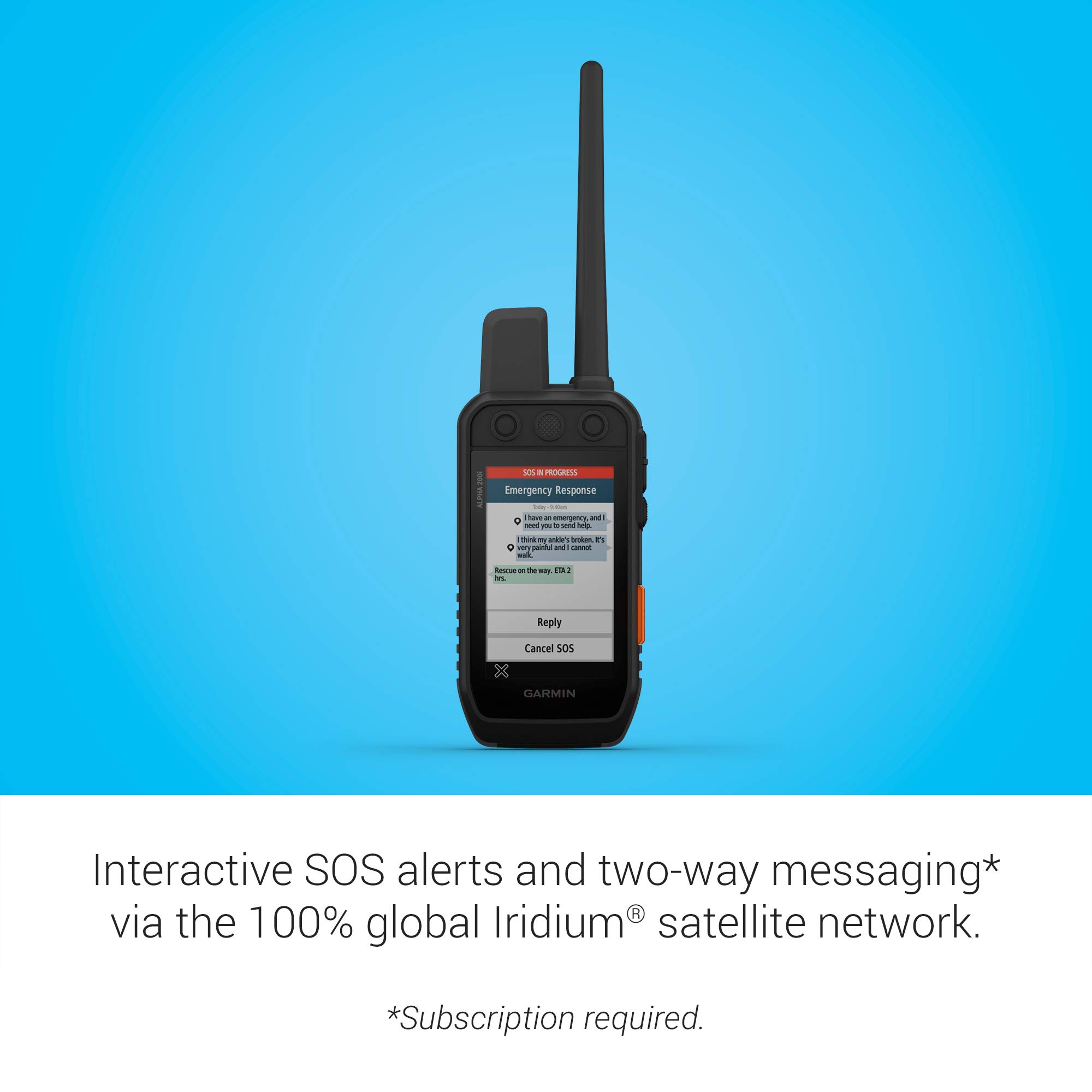 Garmin Alpha 200i Dog Tracking Handheld, Utilizes inReach Technology, Sunlight-readable 3.6