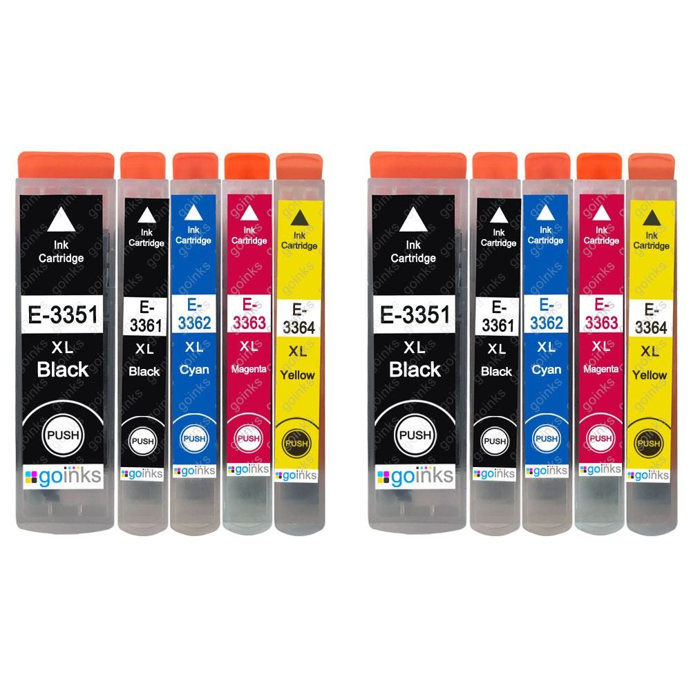 Go Inks Compatible T3357 (33XL Series) Ink Cartridge Set,10 Pack for Epson Expression Premium XP-530, XP-540, XP-630, XP-635, XP-640, XP-645, XP-7100, XP-830, XP-900