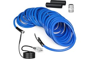 SZFY 75FT Heated Water Hose for RV,Heated Drinking Water Hose with Thermostat,Lead and BPA Free,1/2" Inner Diameter,Temperatures Down to -40°F Self-Regulating,Blue Appearance