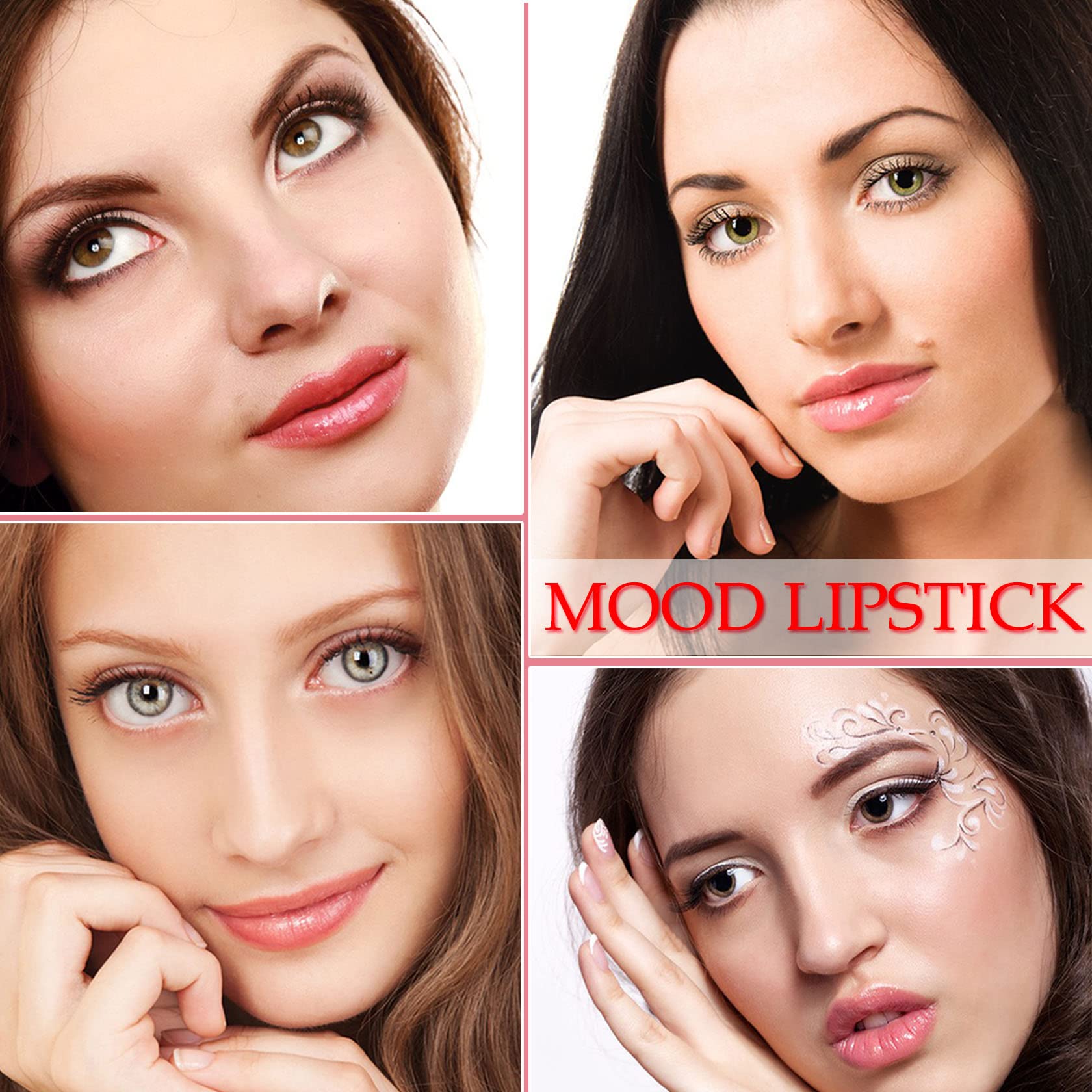 CAHIUYOA 2PCS Crystal Flower Lipstick, Magic Color Changing, Long Lasting, Moisturizing, Semi-Glossy Finish, Sheer Coverage, 2 Fl Oz, 2 Pack