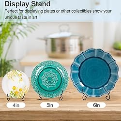 Vivinin 6 Pack Metal Plate and Picture Frame Stands