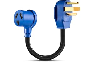 FROSTYRIDER 3 Prong to 4 Prong Dryer Adapter,4P Newer Dryer to 3P Older House,4 Prong to 3 Prong Dryer Adapter,NEMA 14-30P Male to 10-30R Female,Dryer Plug Adapter 1.5FT 30A 250V 10AWG