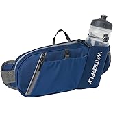 WATERFLY Fanny Pack Waist Bag: Hiking Water Bottle Holder with Strap Waist Pack for Women Men Hydration Hip Packs for Running Walking Traveling-Blue