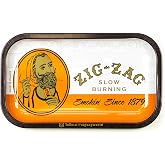 ZIG-ZAG Metal Rolling Paper Tray, Classic Orange, Small (10.75" x 6.5") | Elegant Design, Sleek Finish, Smooth Rounded Corners, 10.75 x 6.5