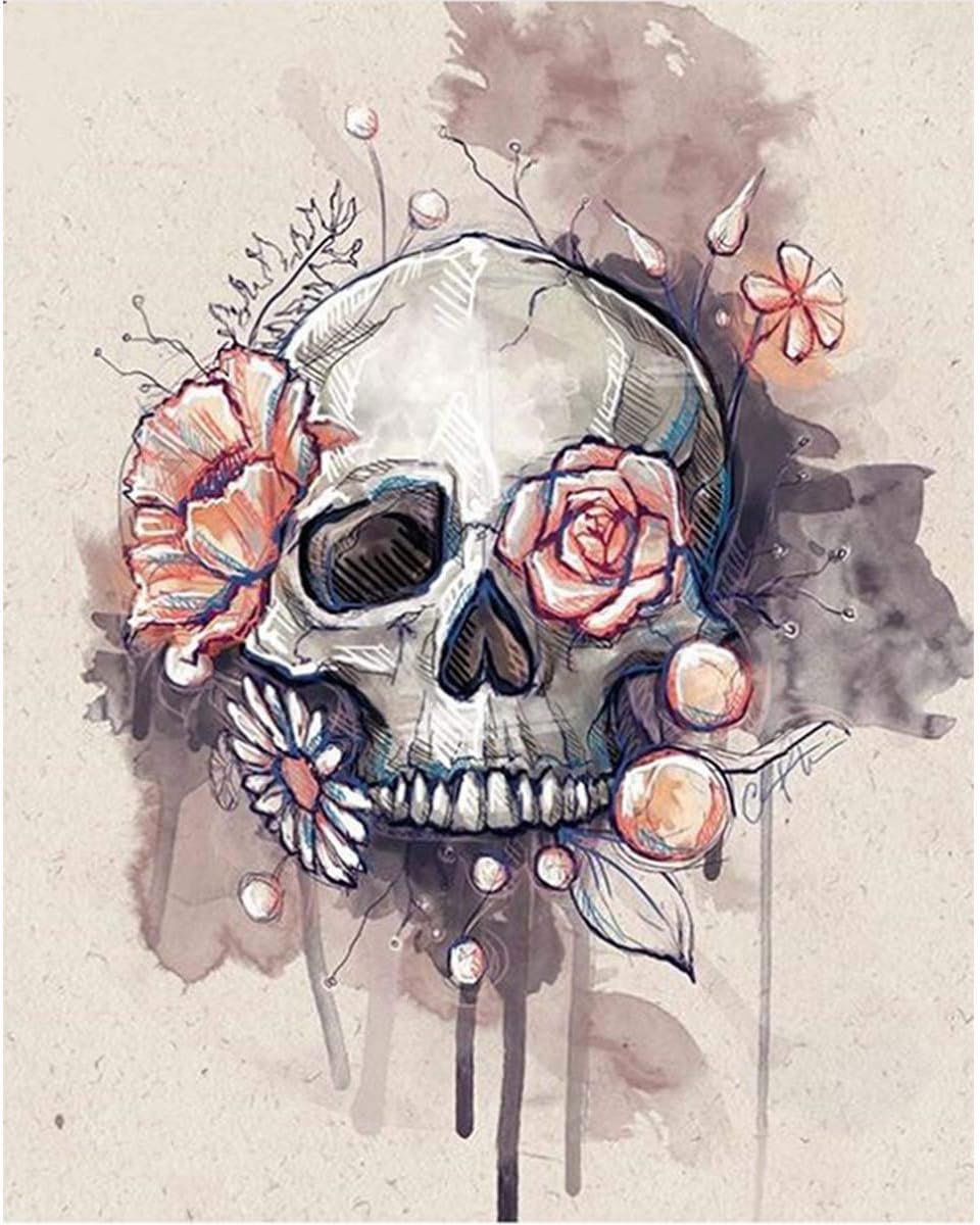 Semoic DIY Diamantfarbe Kreuz Dekoration für Haus Schädel Dekoration