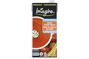 Imagine Reduced Sodium Organic Creamy Garden Tomato Soup, 1L (Pack of 12), Black