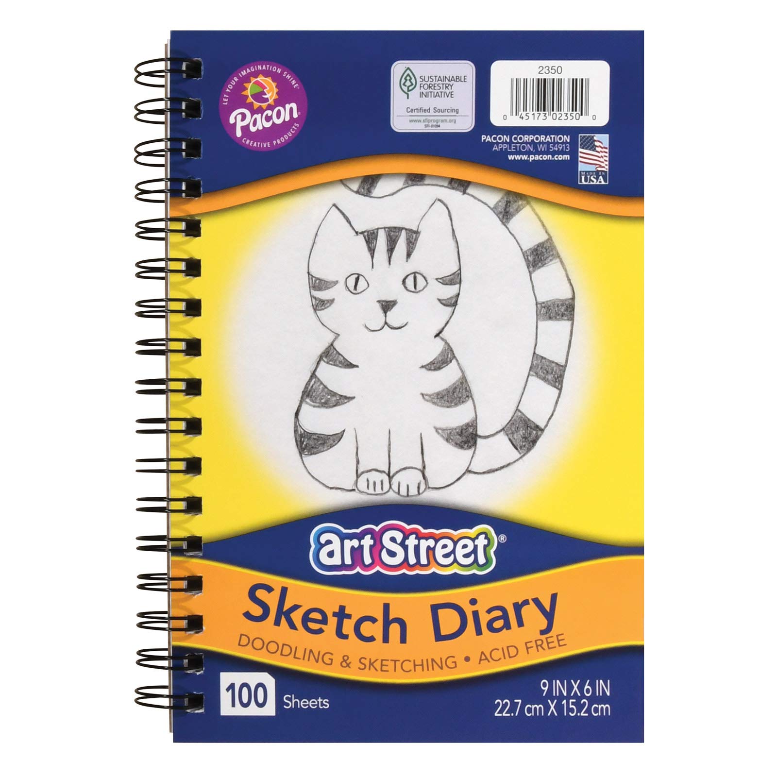 Art StreetSketch Book, Lightweight, 9" x 6", 100 Sheets