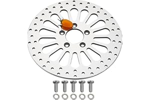 BLCYANUE 11.8'' 1pcs Rear Brake Rotor for Harley Davidson Touring Models,Electra Glide,Road Glide,Road King,Trike Street Glide,Ultra Limited,Mirror Polished Stainless Steel No Rust Motorcycle Rotors