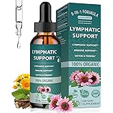 FEAVBAFT Lymphatic Drainage Drops for Lymph System Detox Cleanse, Lymphedema Support Supplement Formula Echinacea, Calendula Flower, Burdock Root,Use with Lymph Massage Tool.2oz