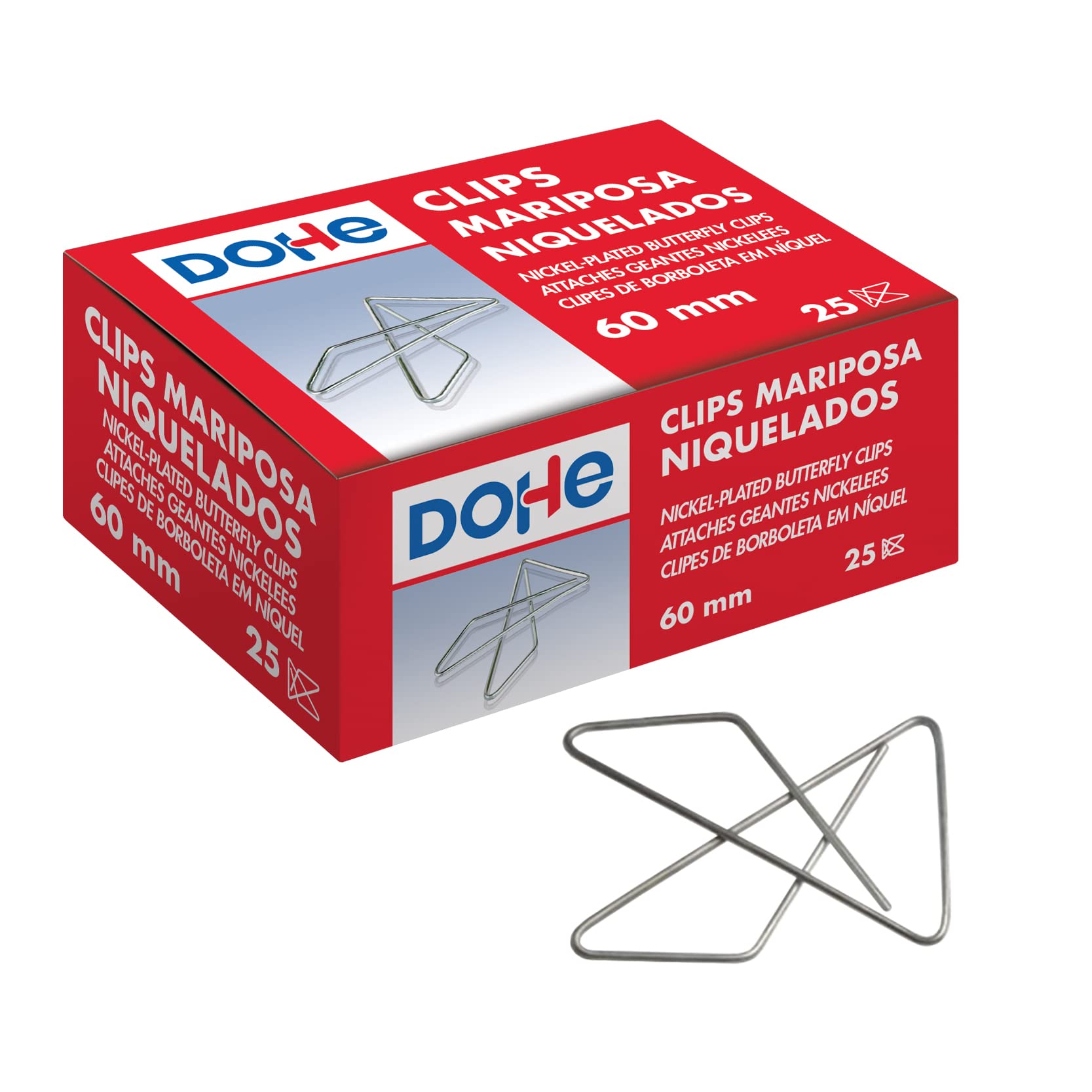 MTL 79199 Pack of 25 Clips Butterfly Design Number 20 60 mm