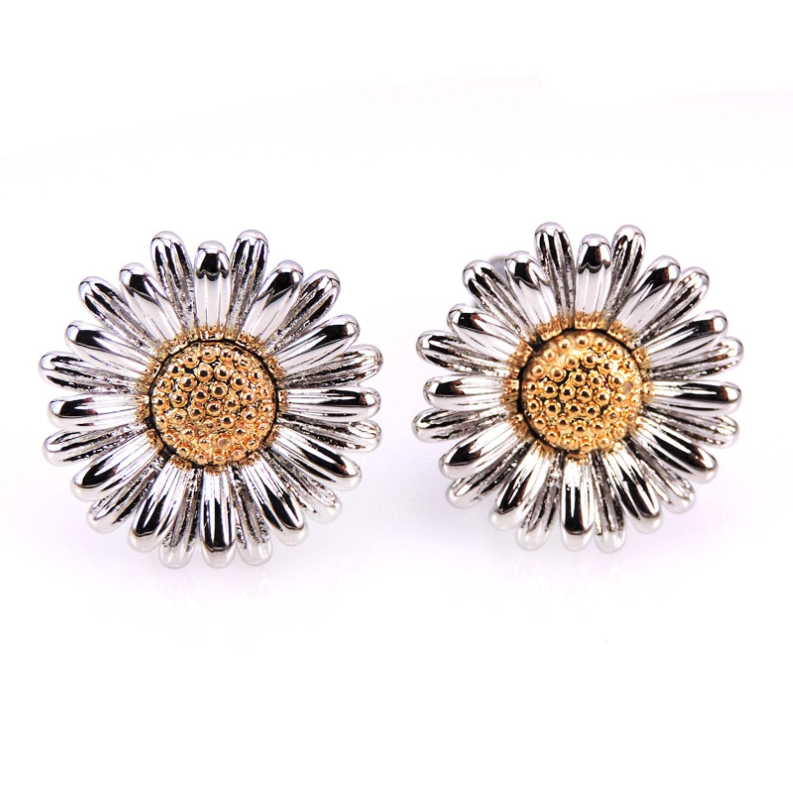 DLKSH 1 Pair Sunflower Cufflinks Luxury Men Shirt Cufflinks Fashion Brand Flower Cufflinks-Default