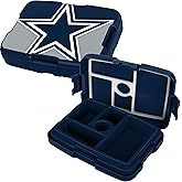 FOCO NFL Unisex-Adult Officially Licensed 2-Tone Big Logo Team Color Football Leak Proof 5 Compartment Bento Lunch Box - Dallas Cowboys