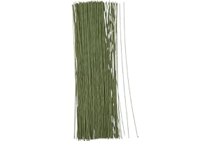 Juvale 300 Pieces Green 18 Gauge Wire for DIY Crafts, Artificial Flower Arrangements (16 in)