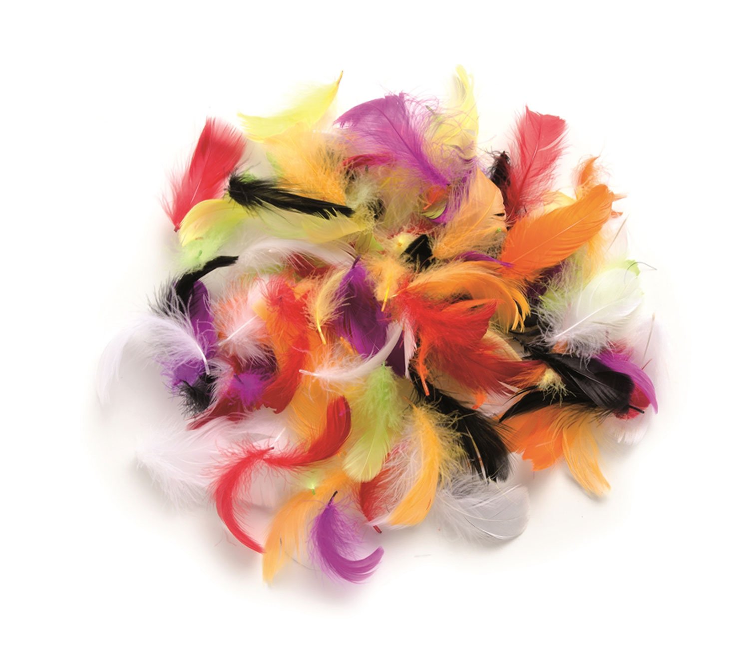 Glorex 6 3821 029 Decorative Feathers, Assorted Colours, Approx. 10 g, Feather Jewellery for Crafts and Decorating