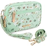 Montana West Wristlet Wallets for Women Nylon RFID Small Crossbody Phone Purse, with Built-in Card Slots for Gift