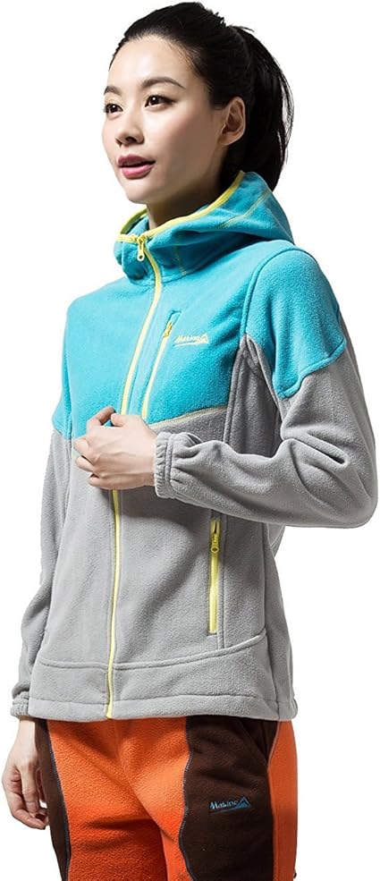 Amazon マキノ Makino レディース アウトドア 登山 ウエア 秋 冬 人気 おしゃれ 保温 軽量 フリース ジャケット パーカー 293 2 グレー オーシャンブルー L コート ジャケット 通販