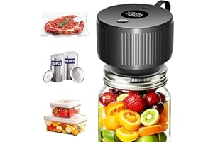 Electric Mason Jar Vacuum Sealer Kit, 3-in-1 Handheld Automatic Vacuum Sealer for Mason Jars, Canning Sealer Machine for Jars
