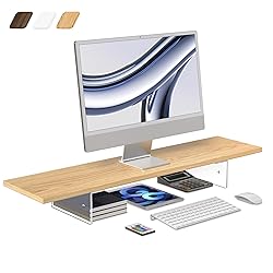 LA QUEENIE Monitor Stand Riser,Wood & Acrylic