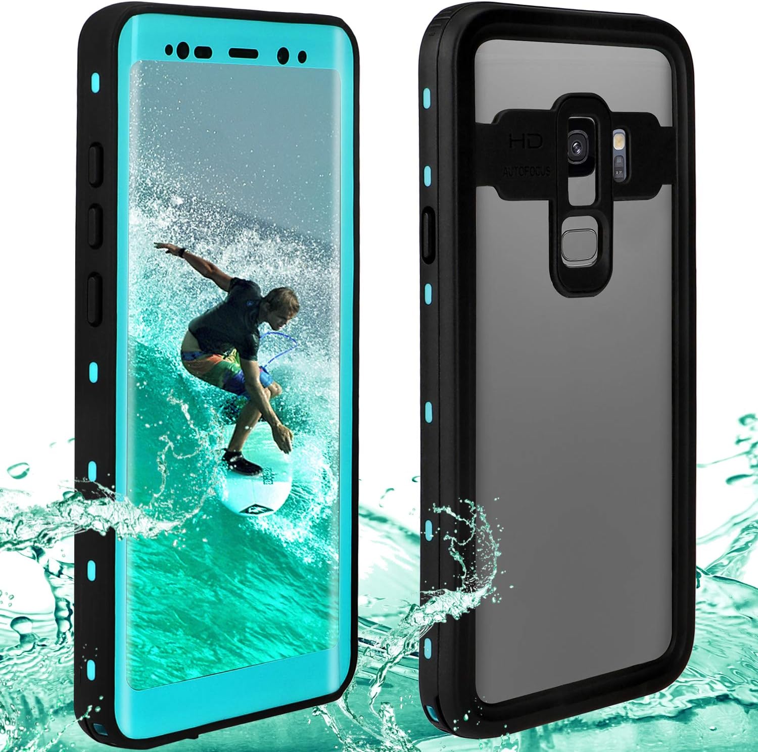 Feagar Waterproof case Compatible with Galaxy S9 Plus | Touchable Heavy Duty Protection Cellphone Cover | Underwater Full Body Shock-Proof Dirt-Proof Soft Casing for S9+