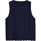 KIRUNDO Beach Vacation Clothes for Women Spring Summer Crochet Sweater Vest Tank Tops Cover Ups Resort Cruise Outfits 2026