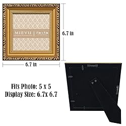 MIEVU 5×5 Gold Picture Frame - Picture Frames for