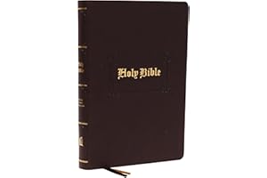 KJV Holy Bible: Large Print with 53,000 Center-Column Cross References, Brown Leathersoft, Red Letter, Comfort Print (Thumb I