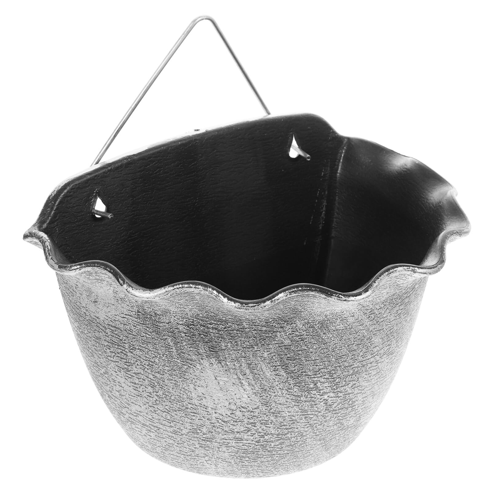 ifundom Hanging Wall Planter 1 Set Wall Planter with Hook Plastic Hanging Pot Wall Mounted Plant Holder Flowers Basket for Silver Wall Plant Holder