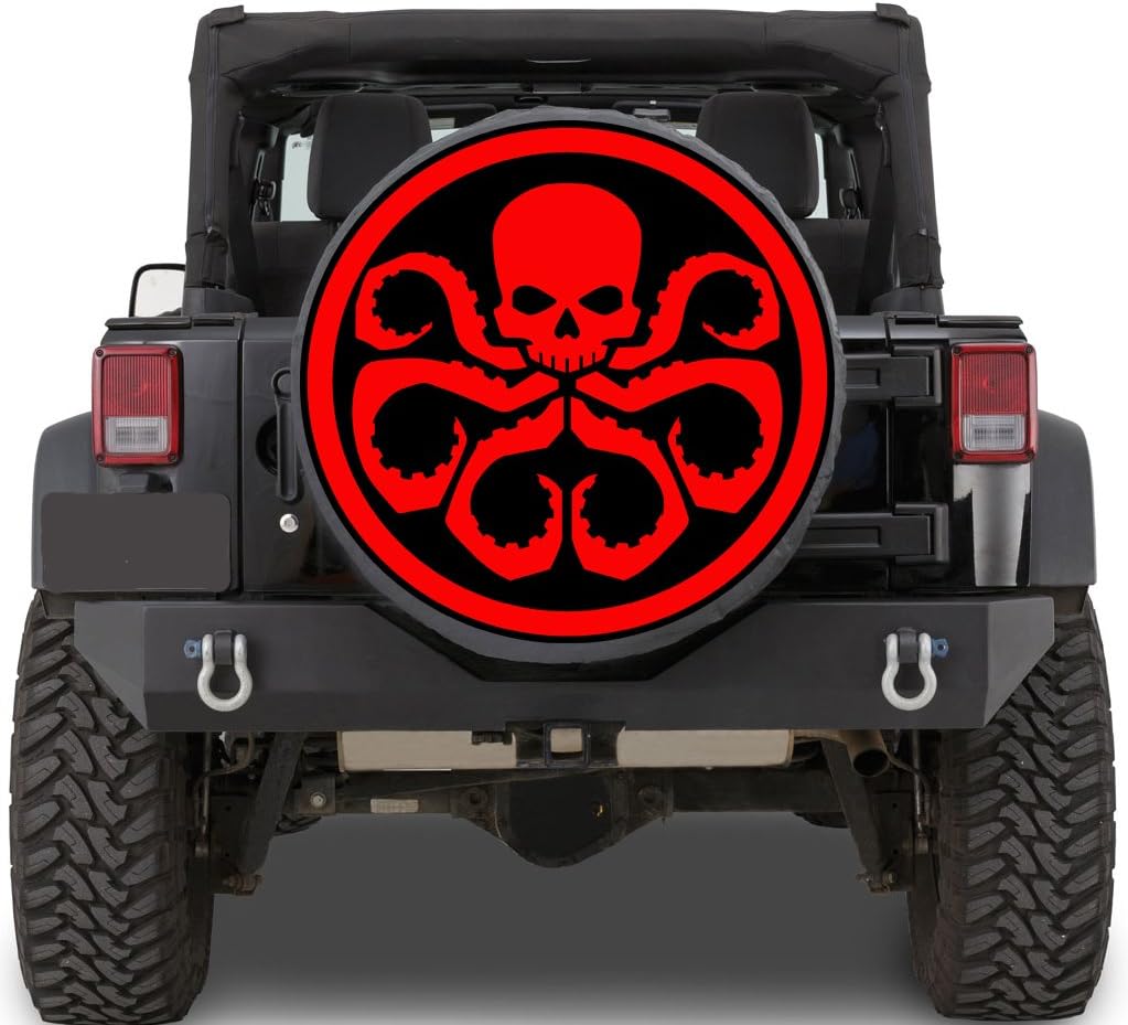 Octopus Skull Sticker Full Color Spare Tire Cover Decal, Sticker Wheel Cover gc1503