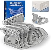 AMOVO Bed Sheet Holders for Corners Keep Sheets in Place Firmly - Foldable Fitted Sheet Holders Heavy Duty Sheet Locks Mattre
