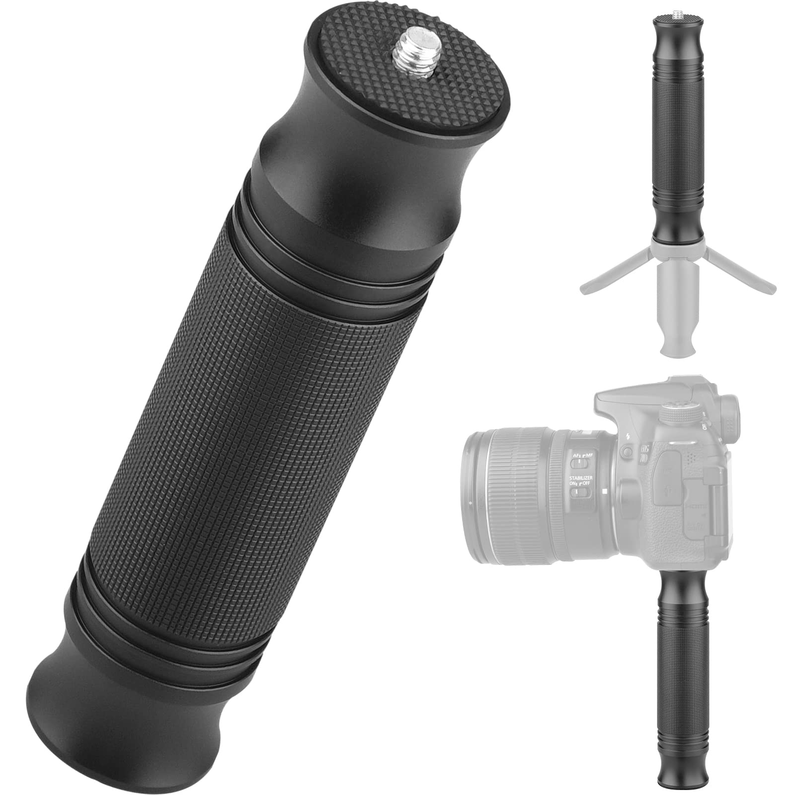 Photo 1 of ChromLives Camera Handle Grip Support Mount Universal Handlegrip Camera Stabilizer with 1/4 inches Male Screw for Digital Video Cameras Camcorder Action LED Light Phone