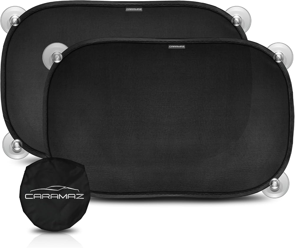 CARAMAZ Car Window Shades for Baby 48x30 cm Pack of 2 Black