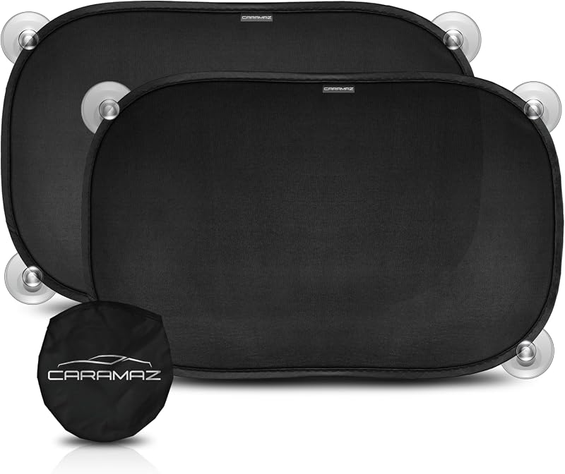 CARAMAZ Car Window Shades for Baby 48x30 cm Pack of 2 Black