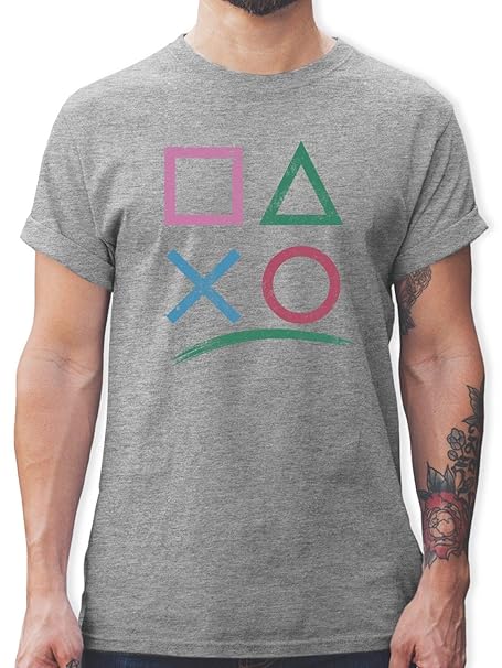Nerds & Geeks - Gamer Vintage - Herren T-Shirt Rundhals