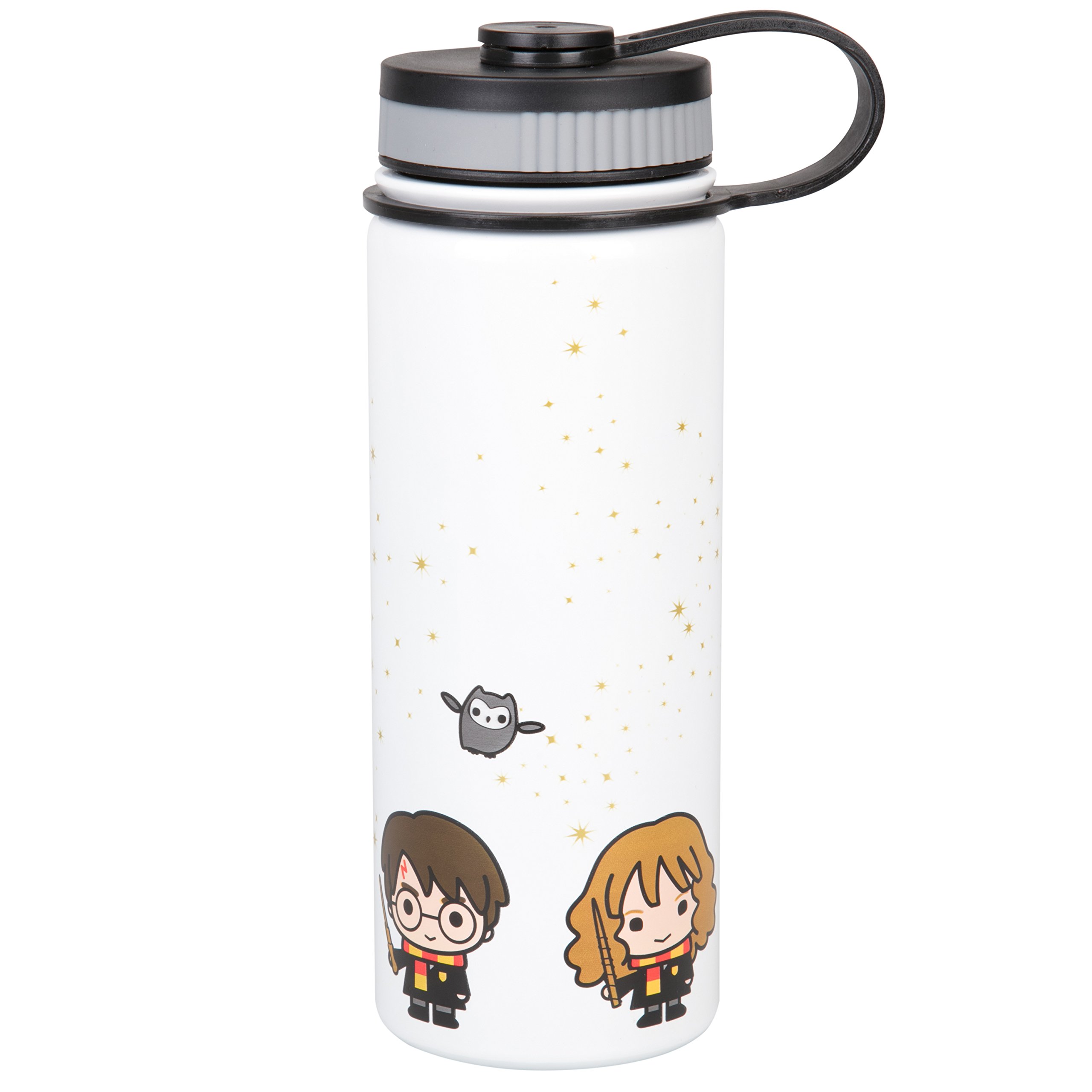 Harry Potter Stainless Steel Water Bottle White with Harry, Ron and