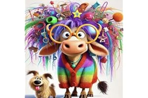 UUXSRETAIO Cow Diamond Painting Kits for Adults, DIY Diamond Art Kits for Beginners, 5D Full Round Drill Abstract Diamond Painting for Beginners, Paint with Diamonds Pefect for Home Wall Decor Present 14X14 Inch