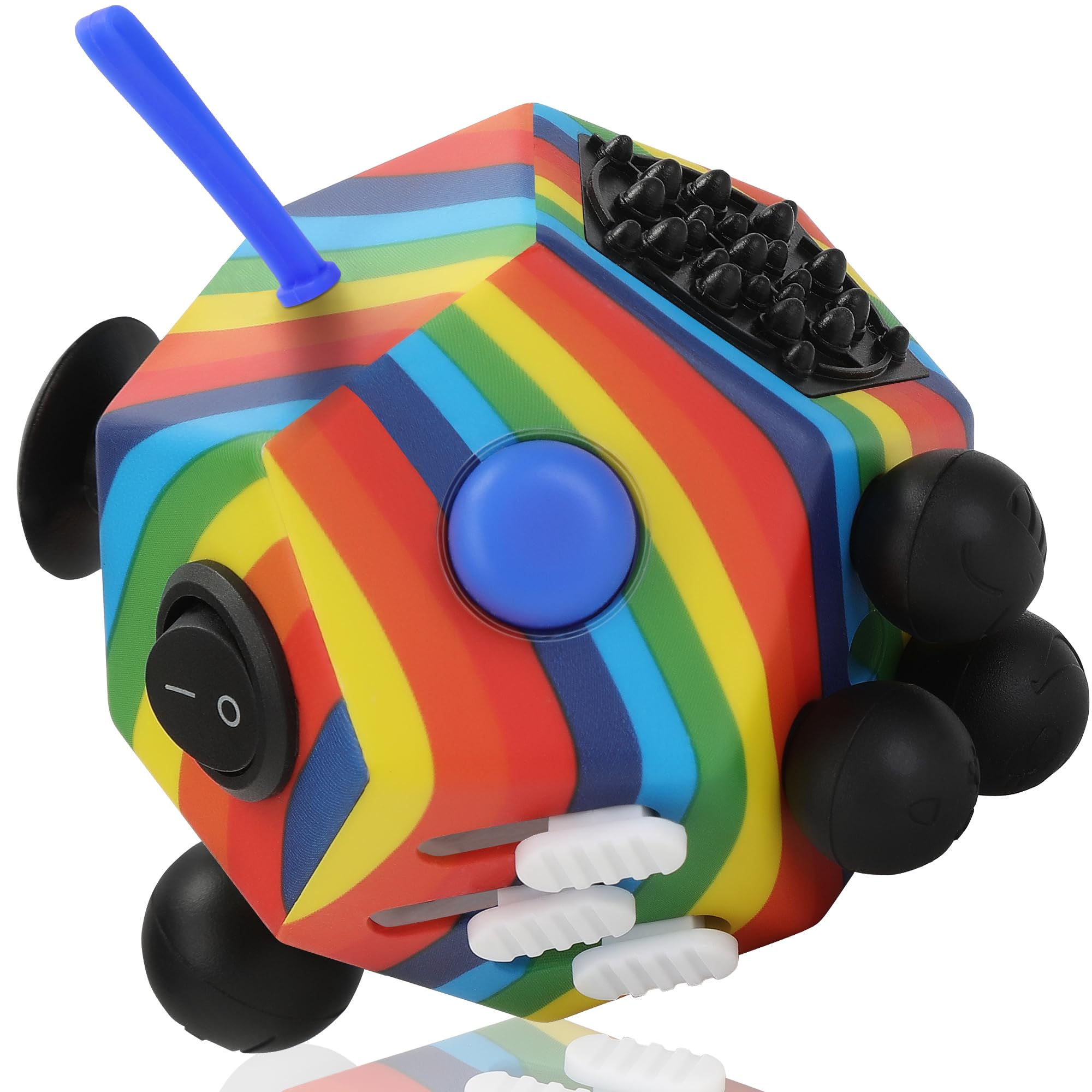 VCOSTORE Fidget Cube with 12 Sides, Original Fidget Toys Cube, Adult Infinity Magic Toys, Anti Stress Cube for Children and Adult with ADHD, ADD, ASD, ADHD