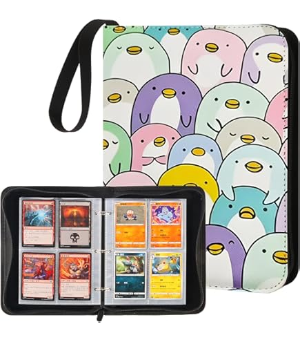 Amazon.com: Candy Pastel Color Card Binder 4 Pocket Trading Card Binder  Portable Cards Collection Book with Zipper : Toys & Games