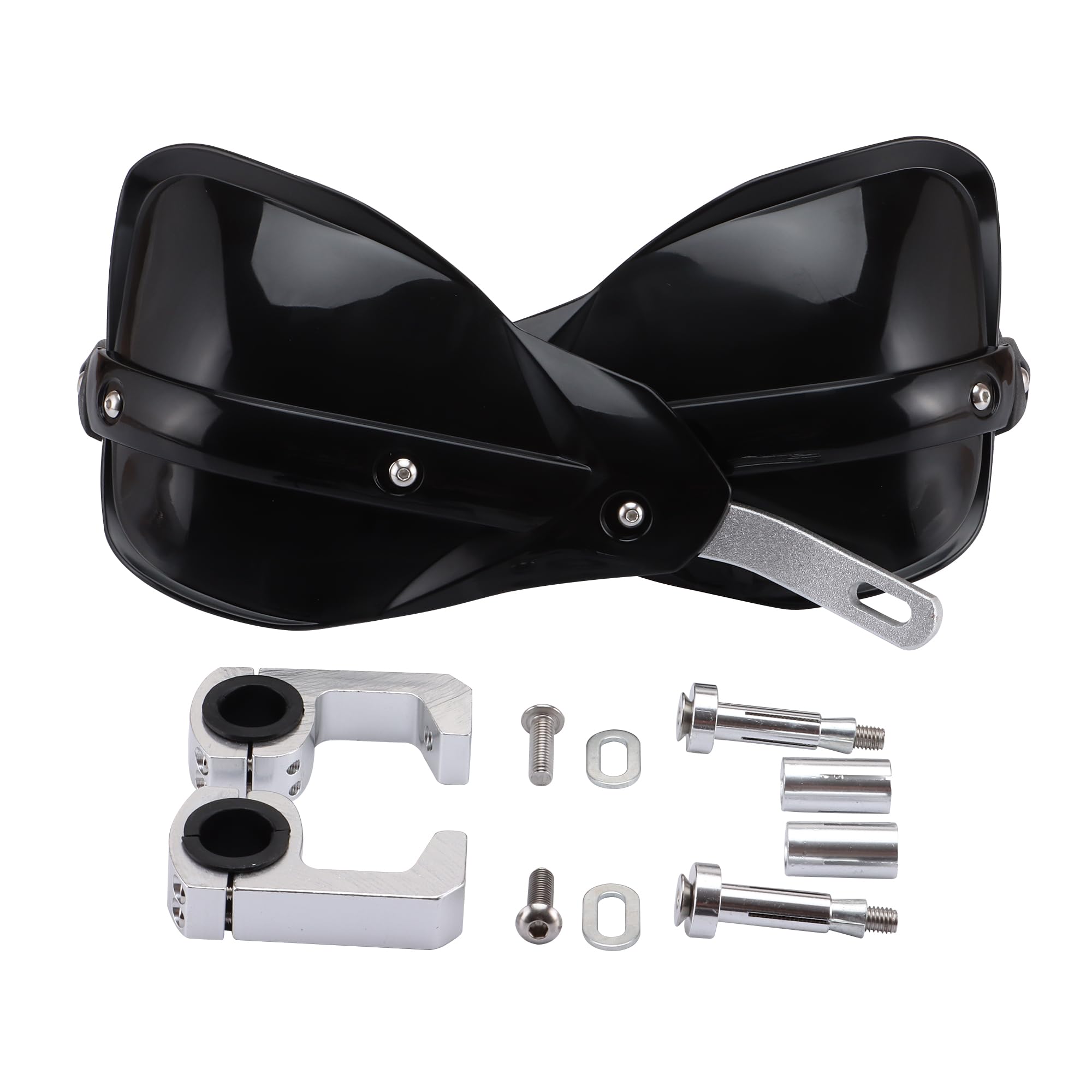 GOOFIT 7/8'' Motorcycle Handbrush Handlebar Protector Guards Handguard handleba Replacement For ATV Scooter Go Kart Black