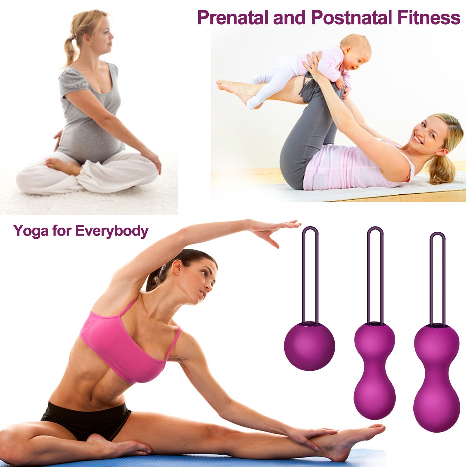 Kinkly Silikon Liebeskugeln Als Beckenbodentrainer - Perfekt Für Frauen Zum Beckenbodentraining Und Training Der Vaginalmuskulatur - Kugeln im 3er Pack Zur Stärkung Des Beckenboden - Wasserfest