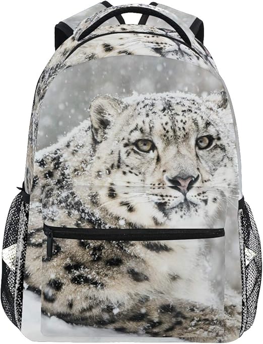 Snow Leopard Backpack School Bag Travel Daypack Rucksack for Students
