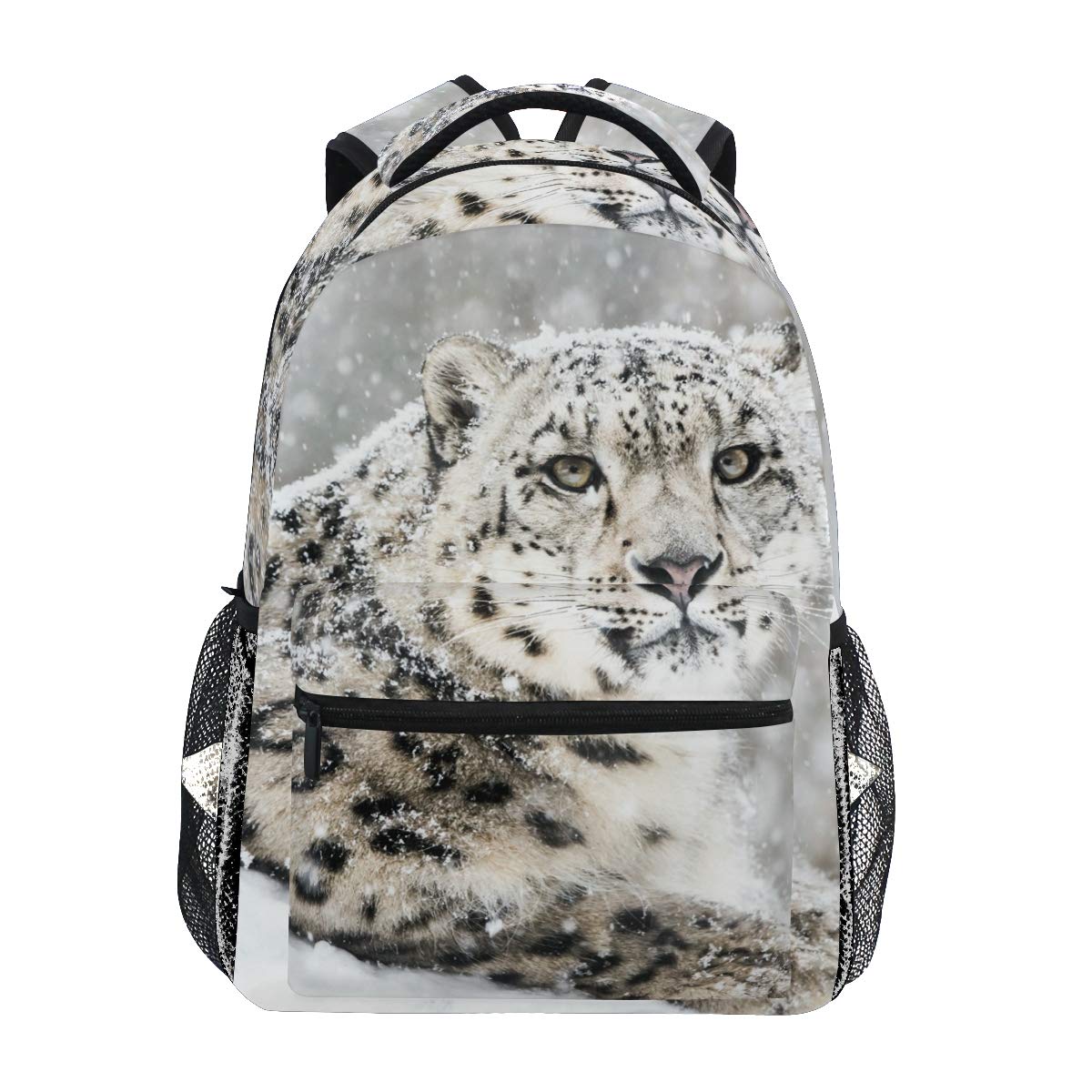 Snow Leopard Backpack School Bag Travel Daypack Rucksack for Students Boys Girls, Laptop Backpack