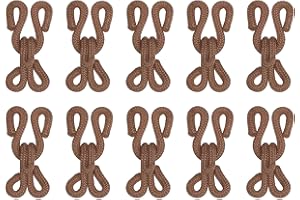 uxcell Sewing Hooks and Eye - Polyester Covered Sewing Hooks and Eyes Closure for Clothing, Bra, Skirt, Sewing DIY Craft