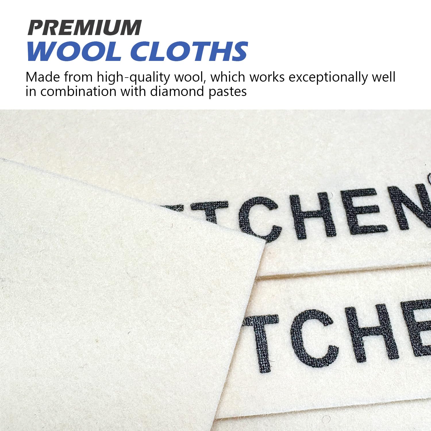 SCOTTCHEN 4Pcs Wool Cloths for Buffing,Polishing and Lapping, 6