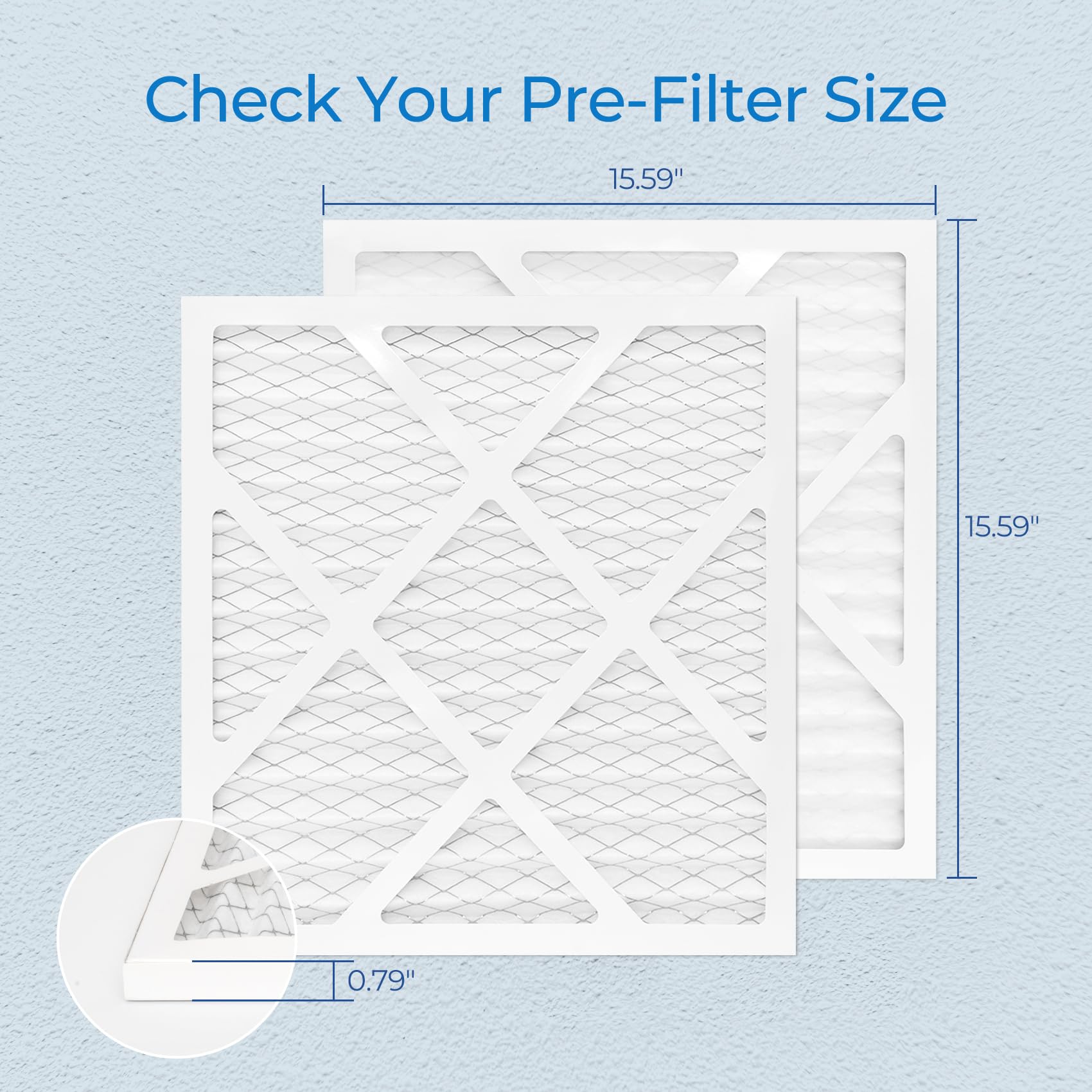 Condition photo showing New/Like New for vilaso 10-pack 16x16x1 air scrubber pre-filter replacement compatible with dri-eaz hepa 500, mounto