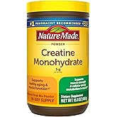 Nature Made Micronized Creatine Monohydrate Powder 5 g per Serving, Unflavored Drink Mix Powder, Muscle Support, 450 g, 90 Day Supply