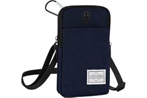 HOTEMIA Cell Phone Purse Waist Pack Bag Travel Crossbody Bag Wristband Sport Armband Wallet with Removable Shoulder Strap (Navy Blue)