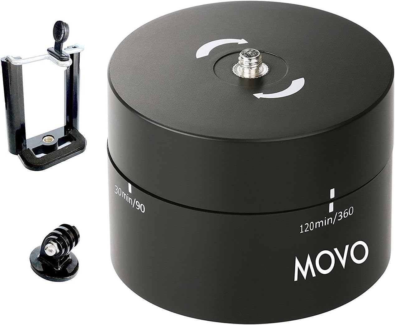 Movo MTP2000 360°/ 120-Minute Panoramic Time Lapse Tripod Head for DSLR's, GoPro's, and Smartphones : Camera & Photo