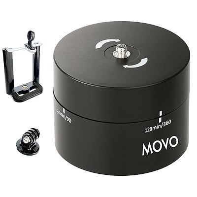 Movo MTP2000 Cabezal de tr&iacute;pode de lapso de tiempo panor&aacute;mico de 360 &deg; / 120 minutos para DSLR, GoPro y tel&eacute;fonos inteligentes