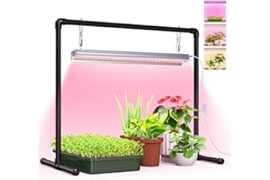 Bstrip Grow Light Stand, 2ft 30W, Full Spectrum, 3 Light Modes, Dual Switch, Height Adjustable, Large 29.5" L x 25.6" H, Led Grow Lights for Seedlings and Indoor Plants